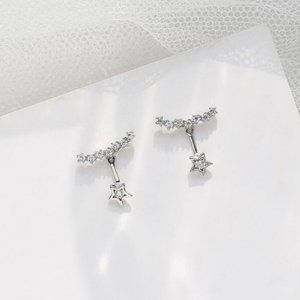 ✨Sterling Silver Pave Star Earrings